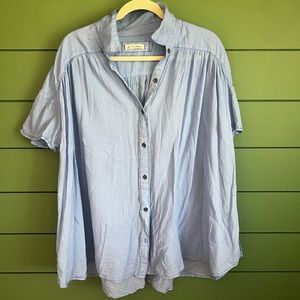 Baby Blue Free People Blouse